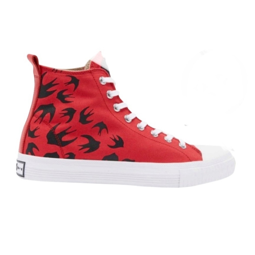 McQ by Alexander McQueen Red and Black High-Top Sneakers